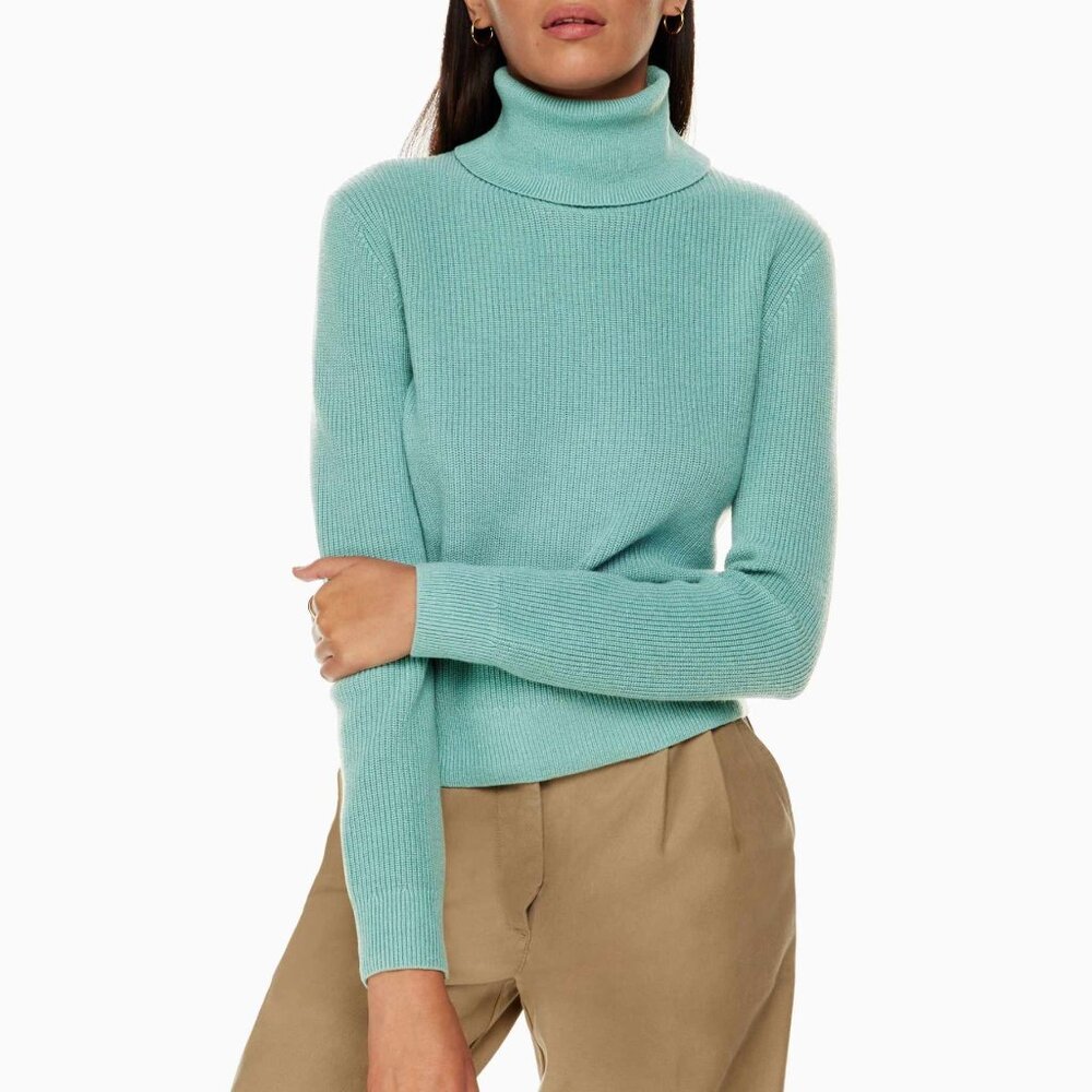 Wilfred Free Laurel Turtleneck, Long Sleeve, Color "Aquastone" - Size XS
